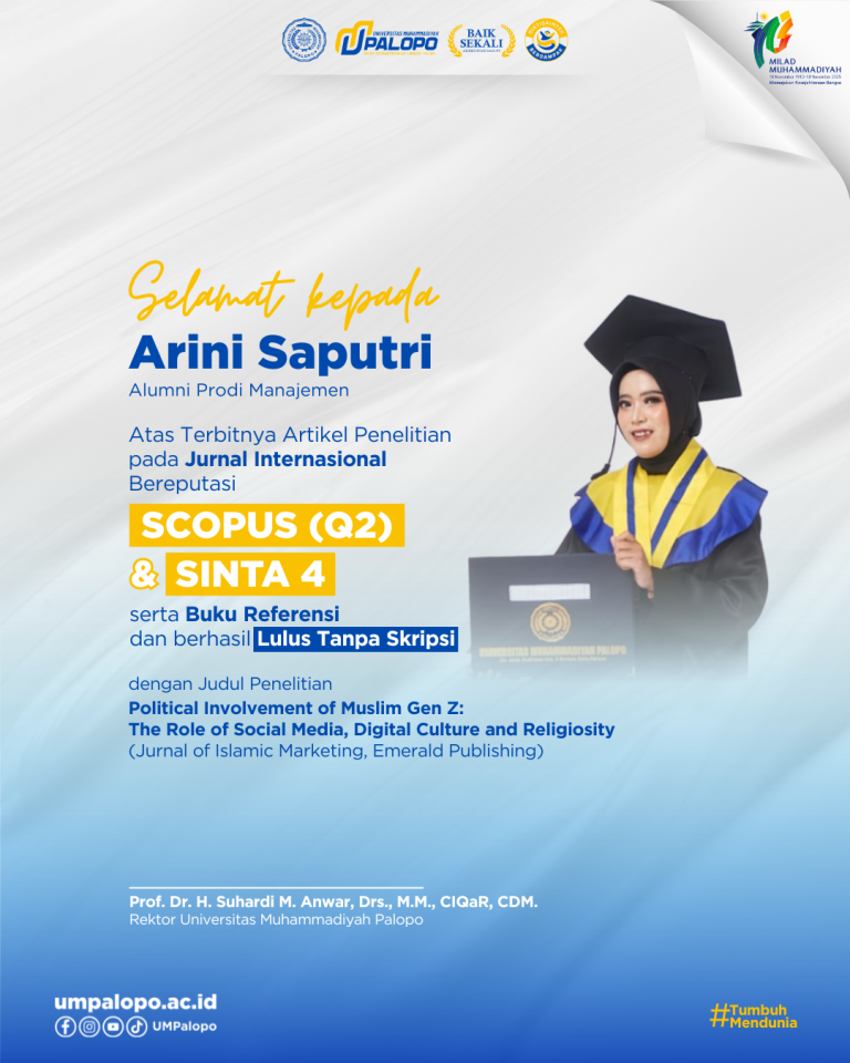 Mahasiswi Prodi Manajemen Raih Prestasi Gemilang: Publikasi di Jurnal Scopus Q2 dan Sinta 4, Lulus Tanpa Skripsi